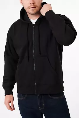 Buy Mens Zip Up Hoodie Pullover Zipped Hoody Fleece Plain Sweatshirt Hooded S-5XL  • 17.99£