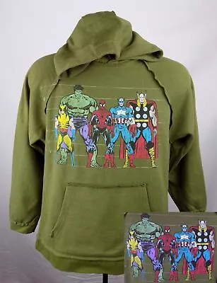 Buy Marvel Comics Sweatshirt Boy's Large Wolverine Spider-Man Hulk Hoodie New ST113 • 22.20£