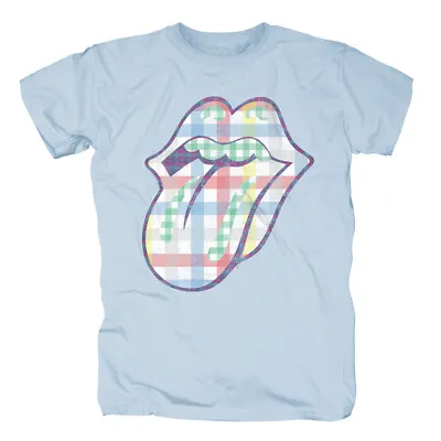 Buy The Rolling Stones Gingham Tongue Official Merch T-Shirt - New • 18.98£