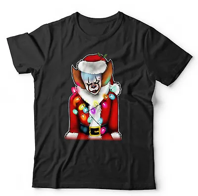 Buy Christmas Pennywise Unisex & Kids Tshirt Horror Clown Xmas Santa Funny • 13.99£