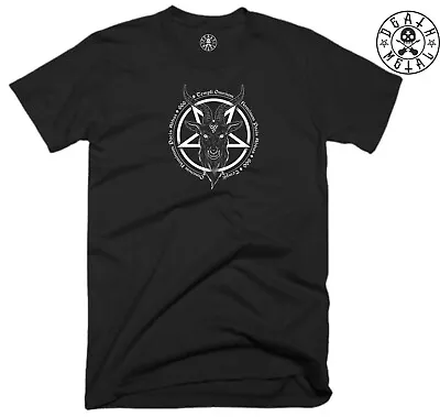 Buy Baphomet Goat T Shirt Music Clothing Metal Rock Pentagram Goth Devil Satanic Top • 10.99£