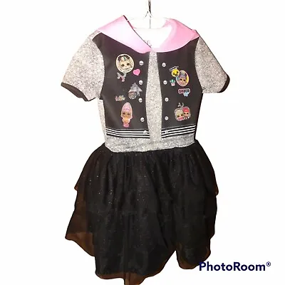 Buy LOL Surprise Girls Sz XS 6 Black Pink Glitter Tutu Dress Play Costume Party • 9.64£