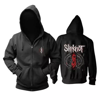 Buy 2019 Slipknot Sweatshirt Black Long Sleeve Hoodie Full Zip Jacket Coat Cosplay  • 20.39£