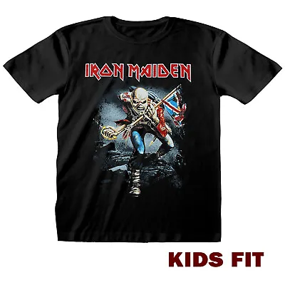 Buy Iron Maiden T SHIRT Official Trooper Kids Boys Girls Retro Licensed Rock Tee NEW • 13.49£