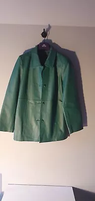 Buy Ladies CENTRIGRADE 100% Leather Green Jacket. • 45£