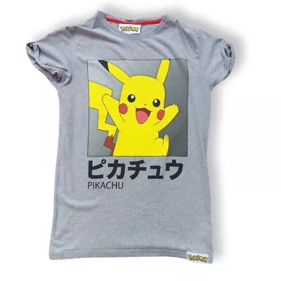 Buy Official Pokémon Pikachu T-shirt Japanese Style Boys Size 14 Grey Next • 6£