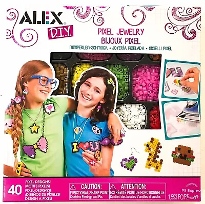 Buy Alex DIY Pixel Jewellery 40 Design Kit Set New Kids Girls Craft Xmas Toy Gift 6+ • 19.99£