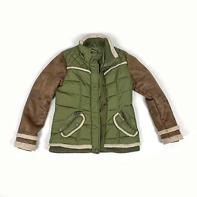 Buy Khujo Faux Fur Khaki Brown Winter Womens Jacket To Fit Medium M  • 32.90£
