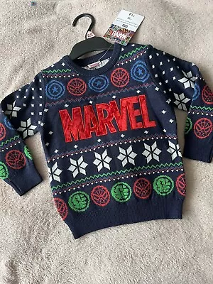 Buy Brand New F&F Marvel Christmas Jumper Age 18-24 Months • 5.99£