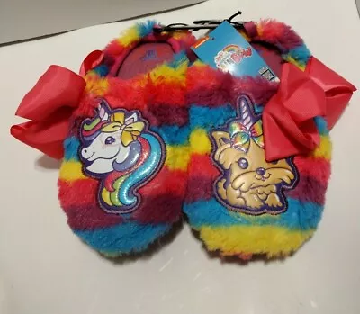 Buy Jojo Siwa Over The Rainbow Unicorn Dog Girls Slippers Hot Pink Shoes - Size 13/1 • 1.29£