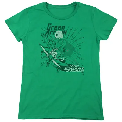 Buy Green Arrow  The Emerald Archer  Women's Adult Or Girl's Junior Babydoll Tee • 32.80£