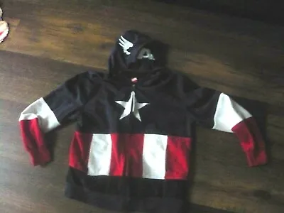 Buy Marvel Captain America Masked  Zipper Hoodie Hooded Sweatshirt -XL Youth • 20.10£
