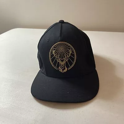 Buy JAGERMEISTER Black W/ GOLD DEER Logo Patch  Adjustable Strap Hat • 9.44£