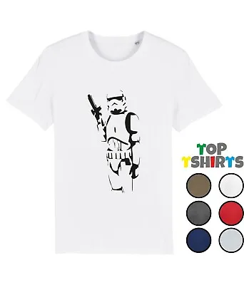 Buy Banksy Stormtrooper T-Shirt StarWars Empire Sith Lord Jedi Top Artwork T Shirt • 8.99£