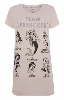 Buy New! Disney Team Princess Long T-shirt - Small - Pink Lounge Snow White Ariel • 14.99£