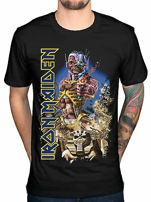 Buy Official Iron Maiden T Shirt Somewhere Back In Time Black Classic Rock Metal Tee • 14.94£