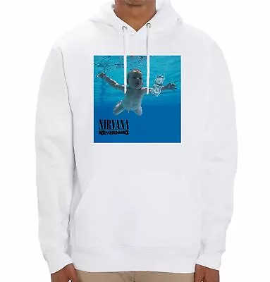 Buy Official Nirvana Nevermind Album Cover Adults Unisex White Hoodie • 28.99£