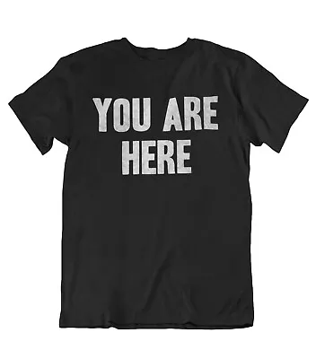 Buy Mens You Are Here ORGANIC Cotton T-Shirt Music As Worn By John Lennon Inspired • 8.95£