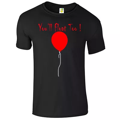 Buy Scary Clown Stephen Kings It T Shirt Pennywise Inspired Shirt You'll Float Too  • 11.99£