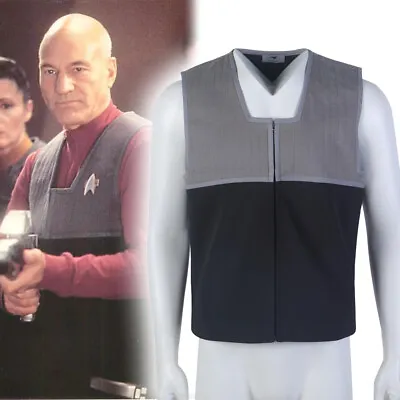 Buy For DSN Picard Grey Vest First Contact Starfleet Waistcoat Halloween Underwaist • 30£
