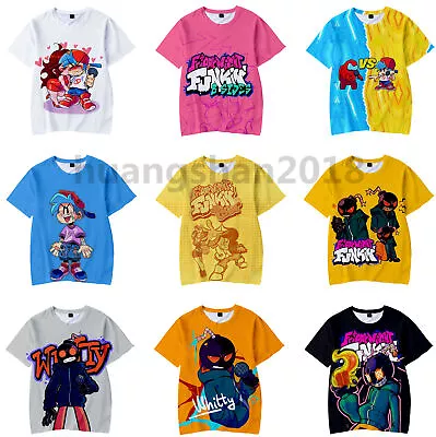 Buy Friday Night Funkin Cosplay Women Men Kids T-Shirt 3D Print Short Sleeve Tee Top • 11.99£