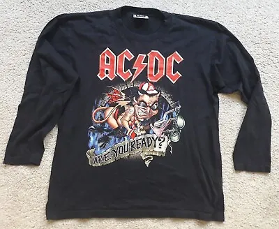Buy AC/DC Are You Ready? Vintage Longsleeve T Shirt Rock Metal 90s The Roxx L GnR LP • 70.80£