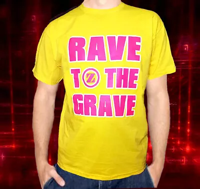 Buy Rezerection Official T-Shirt - Rave To The Grave - Yellow • 15.99£