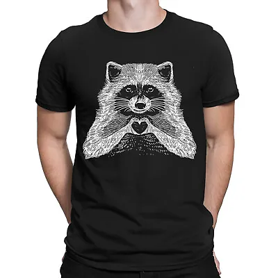 Buy Love Raccoon Animal Lovers Gift Retro Vintage Mens T-Shirts Tee Top #D6 • 9.99£