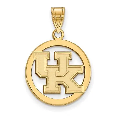 Buy Kentucky Wildcats School Letters Logo Circle Charm Pendant Gold Plated Silver • 49.13£
