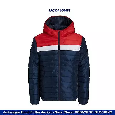 Buy Jack & Jones Hooded Puffer Jacket, Full Zip, Long Sleeve For Men • 22.99£