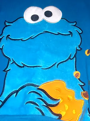 Buy Official SESAME STREET Cookie Monster Fleece Snug Pyjamas Size 2XL  XXL  BNWT • 59.99£