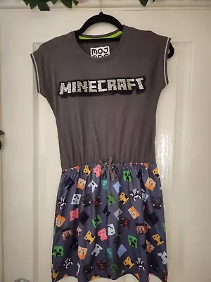 Buy VGC Official Character Girls Minecraft Summer Dress Age 9-10 Years Old • 10£
