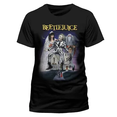 Buy Beetlejuice Movie Poster Tim Burton Official Tee T-Shirt Mens Unisex • 15.99£
