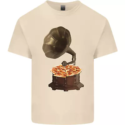 Buy Pizza Gramophone Vinyl Records Turntable DJ Mens Cotton T-Shirt Tee Top • 10.98£