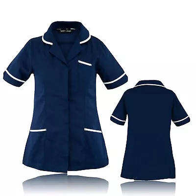 Buy Womens Ladies Healthcare Hospital Nurse Collared Top Tunic Dress Work Uniform UK • 13.49£