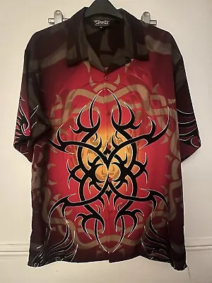 Buy Vintage Dragonfly Clothing Company Button Collared Shirt Tribal Red XL • 40£