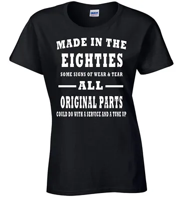 Buy Born In The Eighties Ladies T-Shirt Birthday Gift Grandmother Granny 80's Mum • 11.95£