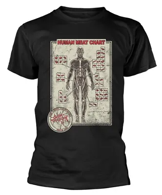 Buy Cattle Decapitation Human Meat Chart Black T-Shirt NEW OFFICIAL • 17.99£