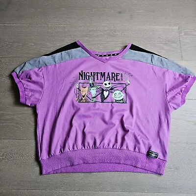 Buy Disney Nightmare Before Christmas Junior Girls Knit Sweater XL Purple 16-18 H5a • 8£