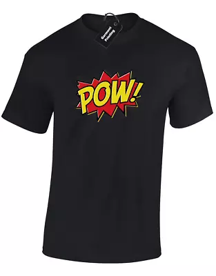 Buy Pow Mens T Shirt Tee Retro Comic Book Super Bat Hero Man Cool Avengers Gift Hulk • 7.99£