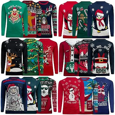 Buy Unisex Christmas Xmas Jumper Santa Sweater Couples Dress Retro Novelty Vintage • 19.19£