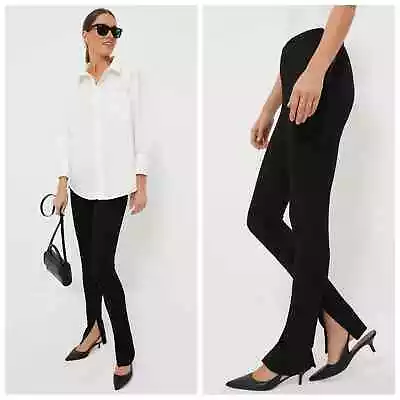 Buy Anine Bing Max Split Hem High Rise Elastic Waist Pants Black Size EU 36/US 6 • 66.31£