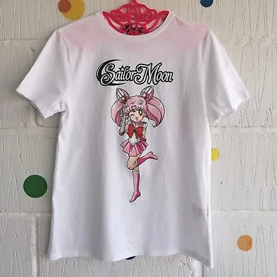 Buy 🌙 New Look Size 10 Sailor Moon Anime Manga Japanese White T-shirt • 16.99£
