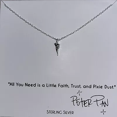 Buy Disney Parks TINKER BELL Peter Pan Sterling Silver Necklace • 29.95£