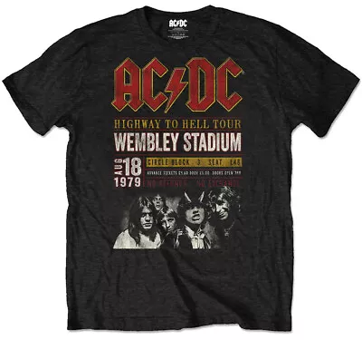 Buy AC/DC Wembley 79 Black Eco T-Shirt - OFFICIAL • 11.29£