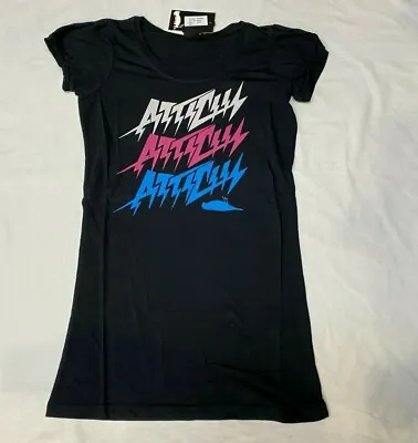 Buy Atticus Ladies Top Tshirt Manic Black  Blink 182 • 22.99£