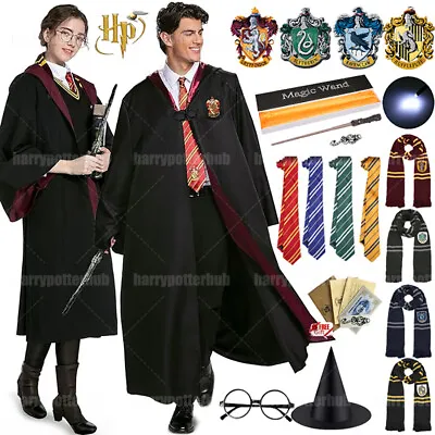 Buy UK Harry Potter Gryffindor Ravenclaw Slytherin Robe Cloak Tie Costume Wand Scarf • 4.24£