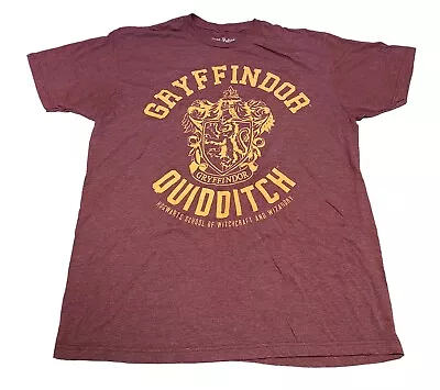 Buy Harry Potter Gryffindor Quidditch Hogwarts T-Shirt Top Tee (L) Witch Wizard (K3) • 6.99£