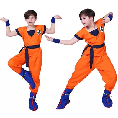 Buy Kids Anime Dragon Ball Z Goku Costume Cosplay Outfit Fancy Halloween Clothes • 12.89£