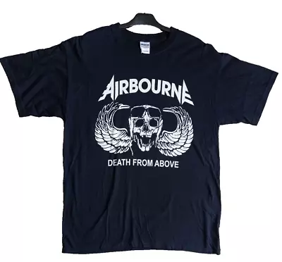Buy AIRBOURNE Rock Metal Band T Shirt Death From Above Gildan Men's Black Size Large • 12.50£